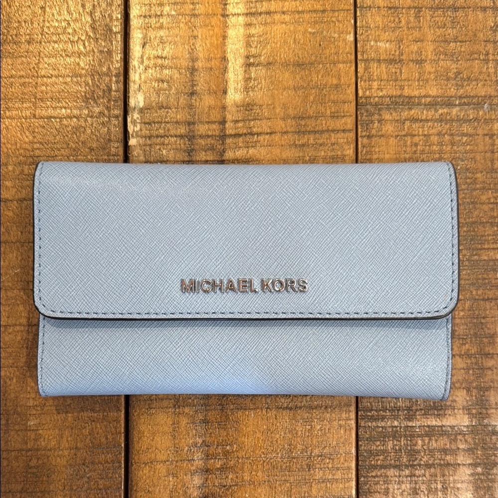 NWOT Michael Kors Blue Wallet